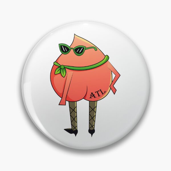 Item preview, Peach With Cateye Glasses designed and sold by AcornButtonArt.