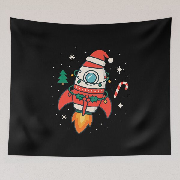 Item preview, Holiday Space Rocket – Christmas in the Cosmos designed and sold by FantasyFabrik.