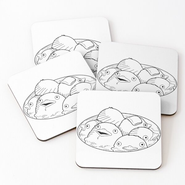Item preview, sprited away ducklings designed and sold by Kama black&white.