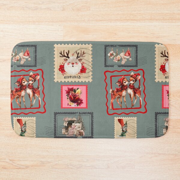 Item preview, Vintage Christmas Postage Stamp Collage designed and sold by Anastasiia Yurevych.