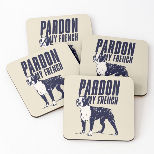 Item preview, Pardon My French – Vintage Boston Terrier Dog designed and sold by dudelinart.