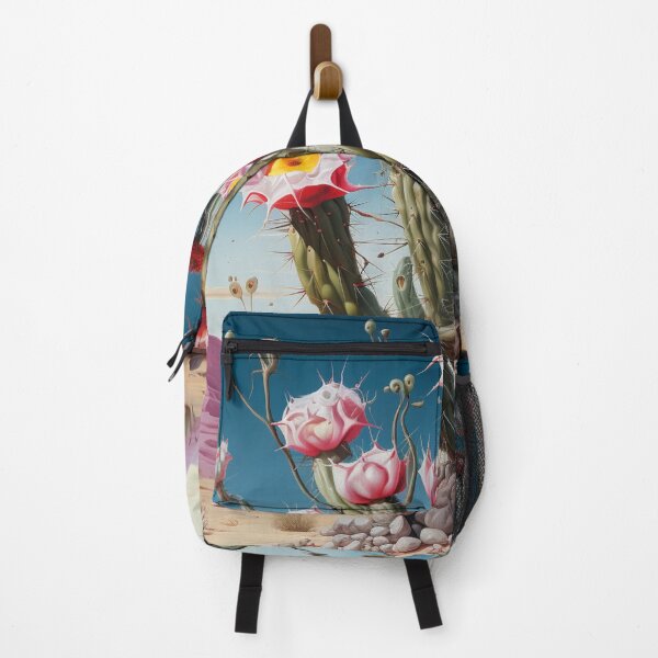 Item preview, Blooming cactus plant blossoms surreal desert landscape luminous designed and sold by G-M-Designs.