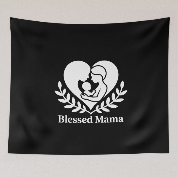 Item preview, Blessed Mama Heart Design - Spiritual Family Gratitude Tee designed and sold by Reichcorp.