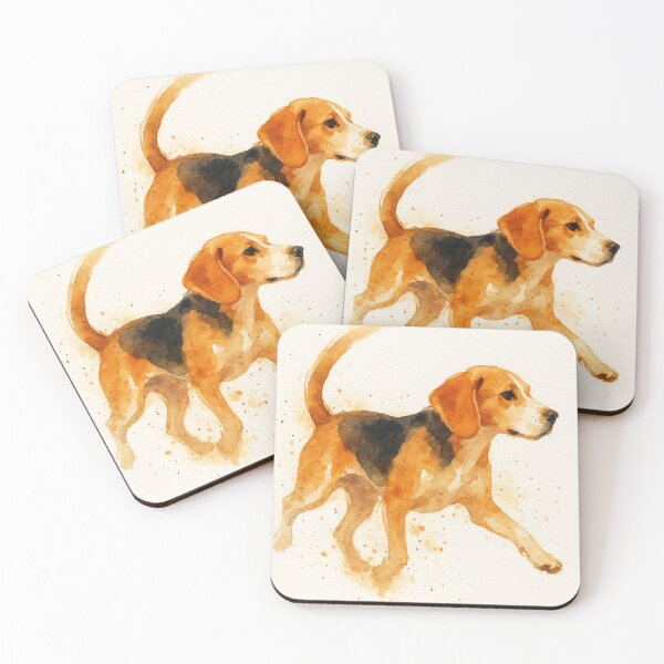 Item preview, Minimalist Watercolor Beagle in Motion designed and sold by BadaBingBear.