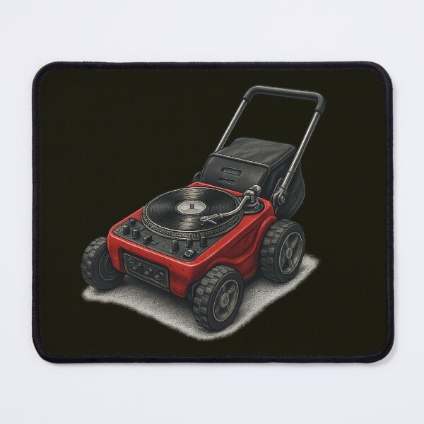 Item preview, TURNTABLE MOWER HYBRID - FOR DJ'S LANDSCAPERS AND VINYL RECORD FANS designed and sold by An Artist To The Fullest.