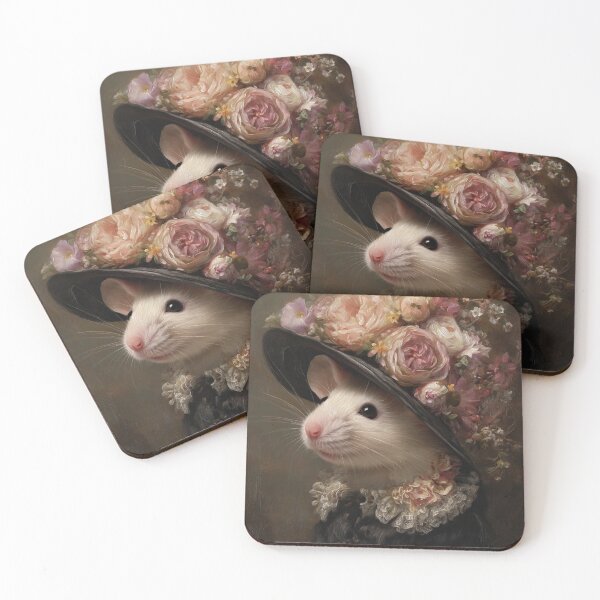 Item preview, Victorian Lady Mouse Portrait Vintage Animal Art designed and sold by SpecInkStudio.