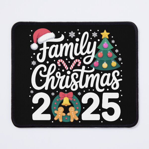 Item preview, Family Christmas 2025 – Cute Holiday Design with Tree and Gingerbread designed and sold by ThreadAlchemys.