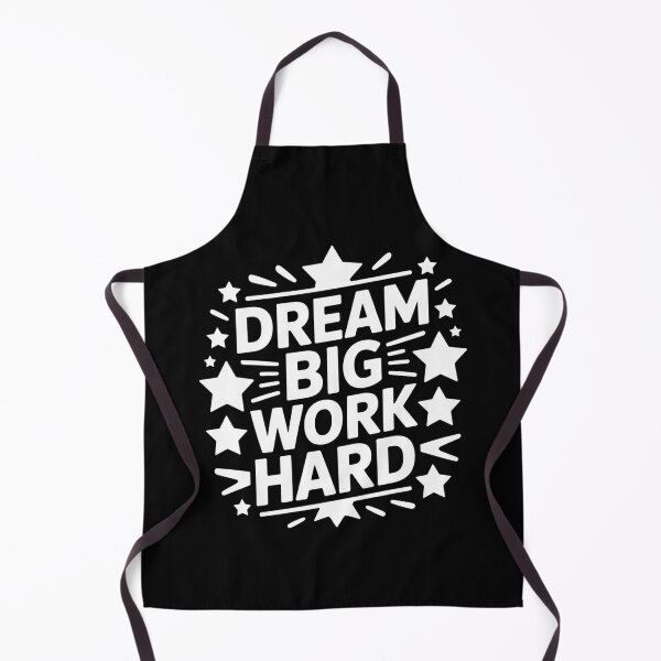 Aperçu de l'œuvre Rêvez grand, travaillez dur - T-shirt à typographie audacieuse créée et vendue par Reichcorp.