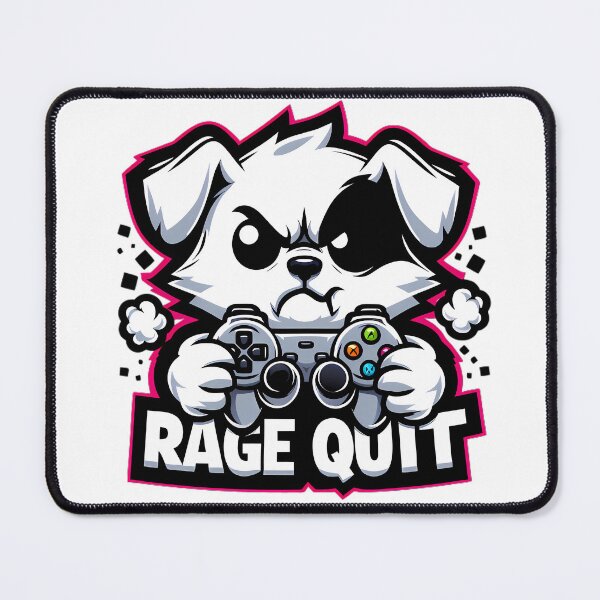 Item preview, Rage Quit Gaming Dog Shirt - Angry Gamer Breaking Controller - Funny Rage Gift designed and sold by DrawDrip.
