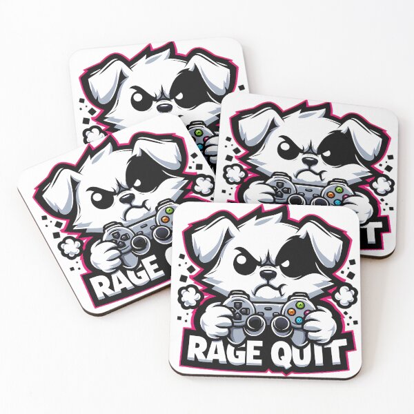 Item preview, Rage Quit Gaming Dog Shirt - Angry Gamer Breaking Controller - Funny Rage Gift designed and sold by DrawDrip.