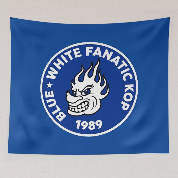 Item preview, Blue White Fanatic Kop Lausannois designed and sold by canvasriddle.