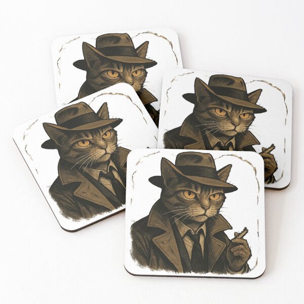 Item preview, Noir Detective Cat – Feline Mystery Vibes designed and sold by Morphini.
