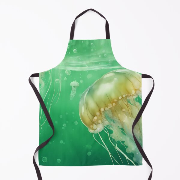 Item preview, Meditative Jellyfish in Green Sea designed and sold by CalmnessbyChoice.