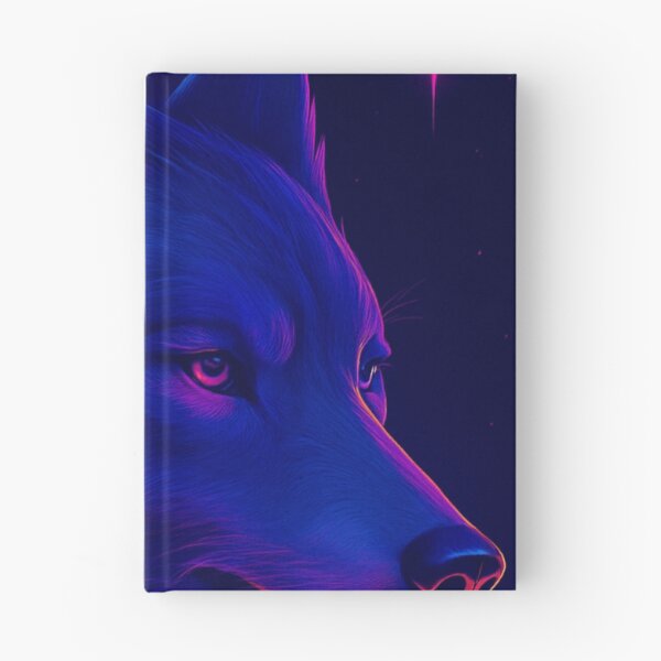 Item preview, Neon Wolf Vaporwave Night Howl Art designed and sold by GolabMagic.