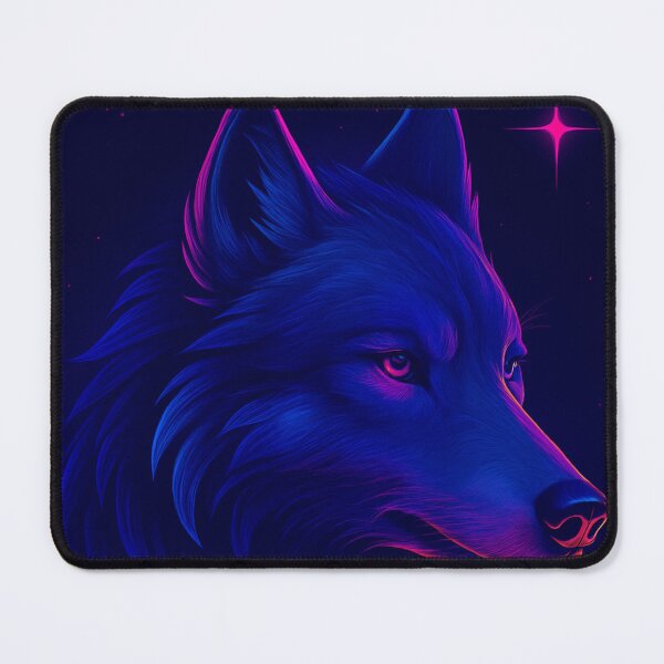 Item preview, Neon Wolf Vaporwave Night Howl Art designed and sold by GolabMagic.