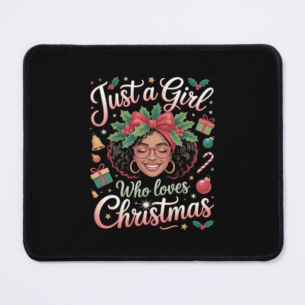 Item preview, Afro Messy Bun Black Women Just A Girl Who Loves Christmas designed and sold by dainegilbert.