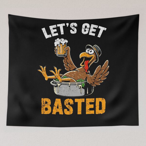 Item preview, Vintage Happy Thanksgiving It Quote Lets Get Basted Holiday Pluck designed and sold by HollyShabero.