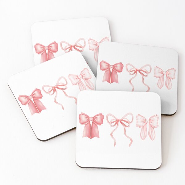 Item preview, Cute Pink Bows – Soft Christmas Illustration designed and sold by iamKRUK.
