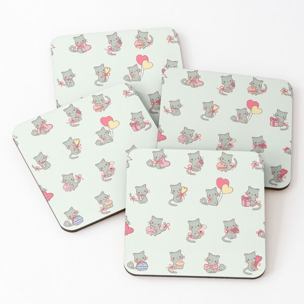 Item preview, Valentine’s Day Cats (Sage) designed and sold by HarunaMcDesigns.