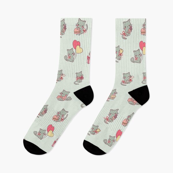 Item preview, Valentine’s Day Cats (Sage) designed and sold by HarunaMcDesigns.