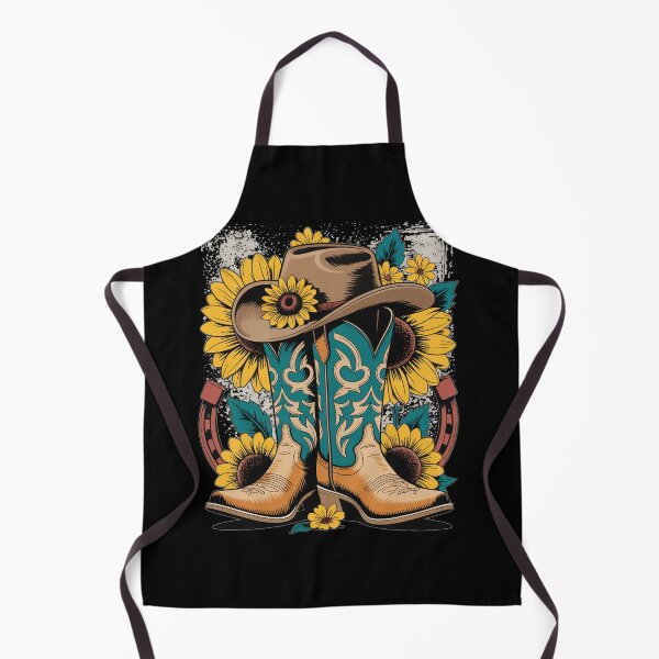 Item preview, Western Cowboy Boot Horseshoe Sunflower designed and sold by JonGogue.
