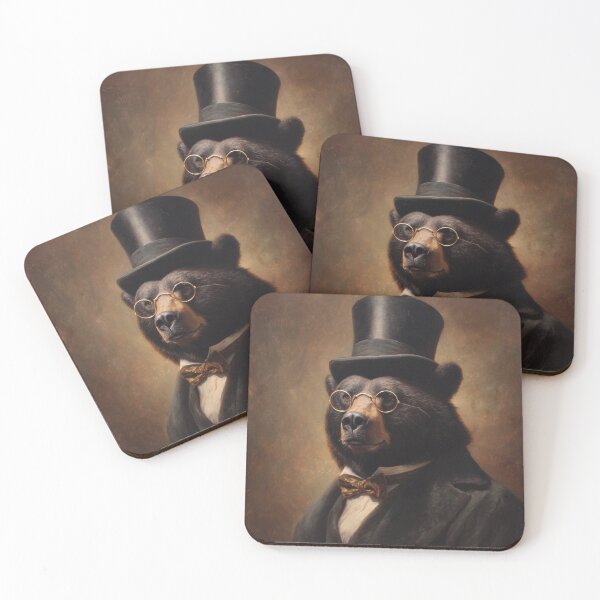 Item preview, Victorian Bear Gentleman Portrait With Top Hat designed and sold by SpecInkStudio.