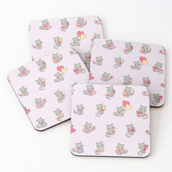 Item preview, Valentine’s Day Cats (Pink) designed and sold by HarunaMcDesigns.