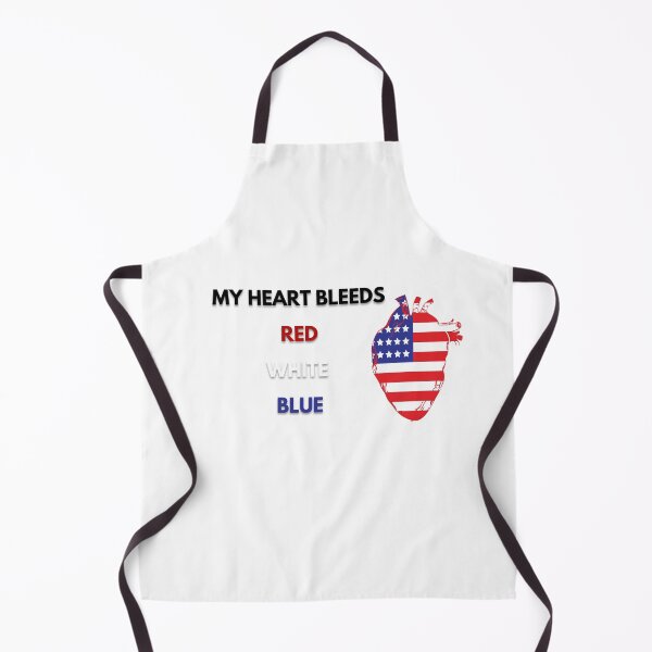 Item preview, My Heart Bleeds Red White Blue - Patriotic American Flag Heart Gift designed and sold by USAHeartShop.