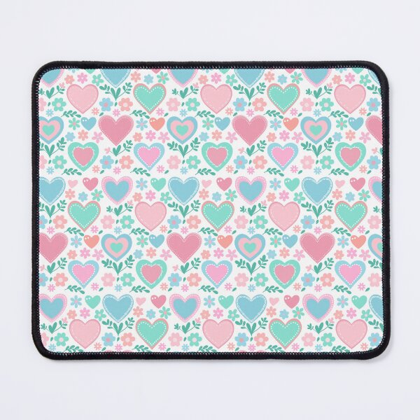 Item preview, Pastel Love Hearts & Floral Background designed and sold by DLORA DESIGN  .