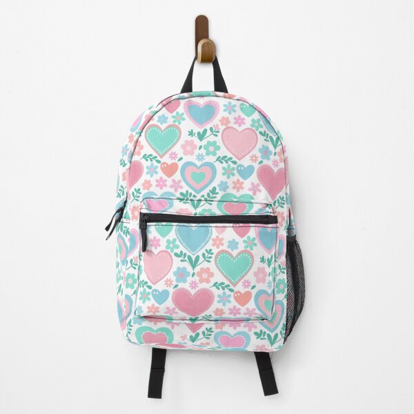 Item preview, Pastel Love Hearts & Floral Background designed and sold by DLORA DESIGN  .