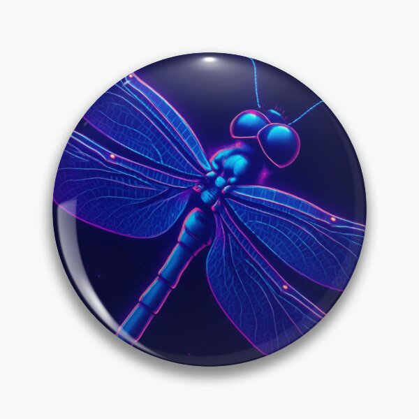 Item preview, Neon Dragonfly Vaporwave Cyber Insect Art designed and sold by GolabMagic.