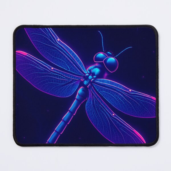 Item preview, Neon Dragonfly Vaporwave Cyber Insect Art designed and sold by GolabMagic.