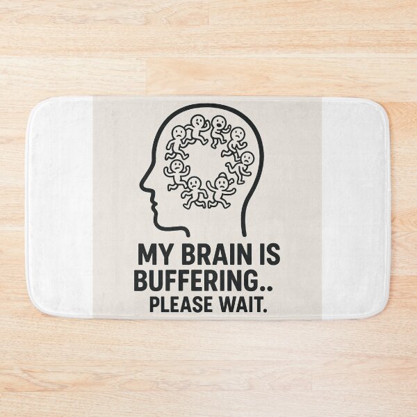 Item preview, Brain Buffering Loading Cartoon Design designed and sold by HiteshArt111.