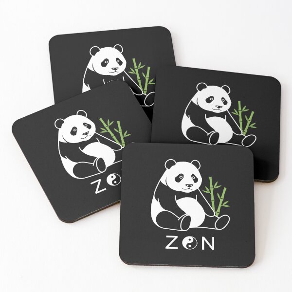 Item preview, Zen Panda Sitting with Bamboo – Cute Minimalist Yin Yang Design designed and sold by Ekracreatives.