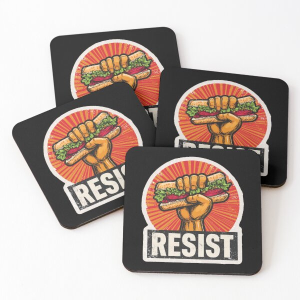 Artikelvorschau, Sandwich-Typ widersteht Sandwich-Faust | Lustiges Retro-Protest-Essens-Meme-Design entworfen und verkauft von s.waniel1.