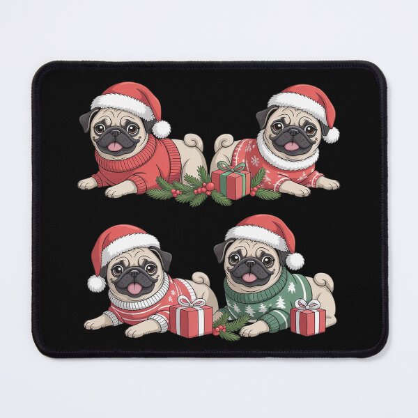Item preview, Christmas Fawn Pugs Santa Pugs Merry Pugmas  designed and sold by Belkisallen.