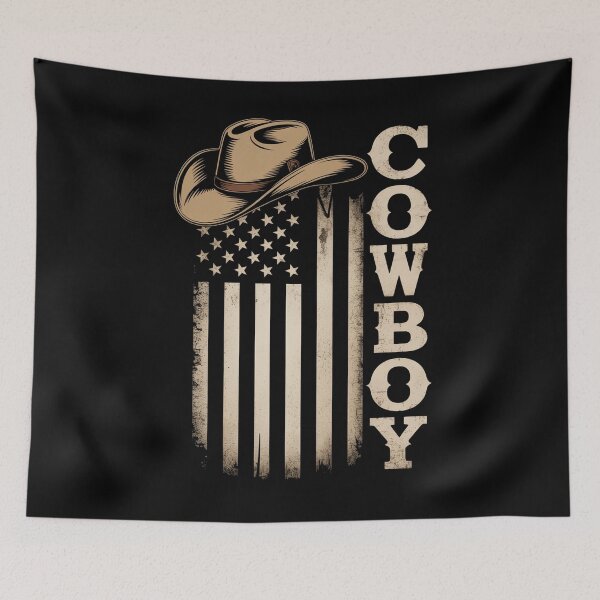 Item preview, Western Cowboy Usa Flag designed and sold by JonGogue.