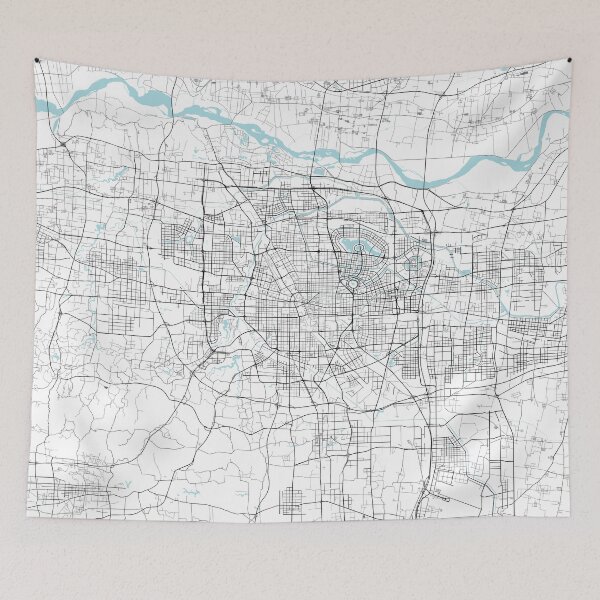 Item preview, Zhengzhou City Map of Henan, China - Circle designed and sold by deMAP.