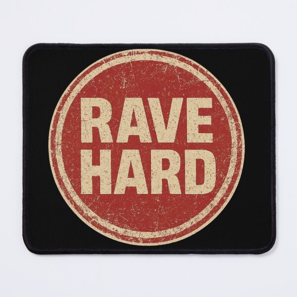 Item preview, Rave Hard – Distressed Oldschool Rave Badge designed and sold by |TRSSHOP|.