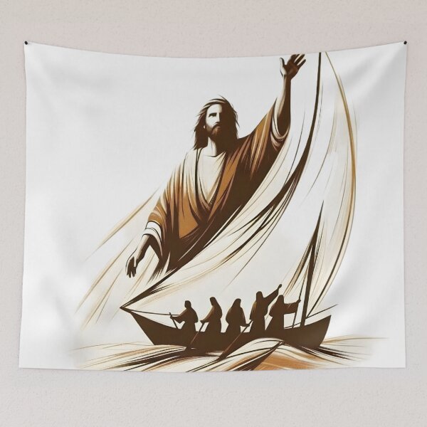 Item preview, Jesus Calms the Sea designed and sold by EliVibe-Apparel.