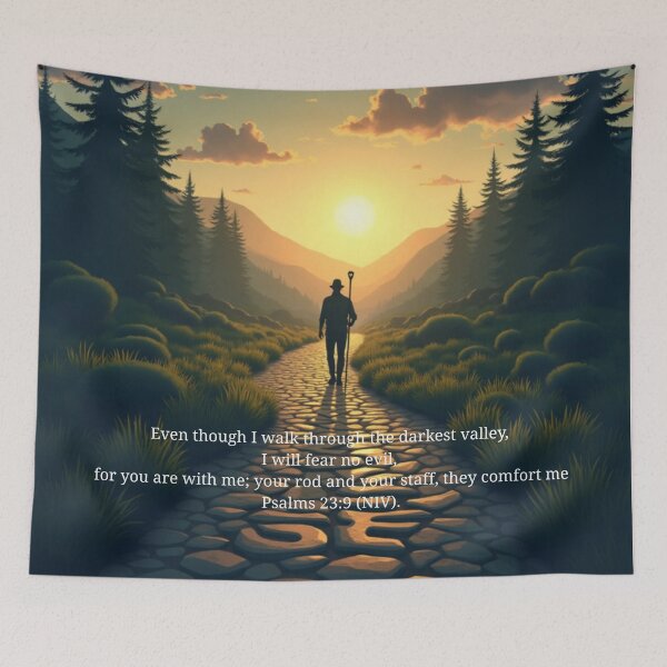 Item preview, Psalm 23 Comfort & Protection | Faith-Inspired Christian Bible Verse Art designed and sold by ebocraft.