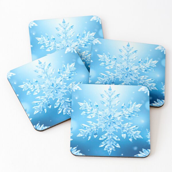 Item preview, Bright crystal snowflake shining in icy blue winter light with sparkling frost and frozen background glow designed and sold by Mimoshi ⭐⭐⭐⭐⭐.