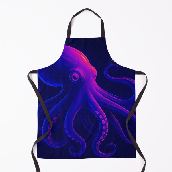 Item preview, Neon Octopus Vaporwave Deep Sea Creature Art designed and sold by GolabMagic.
