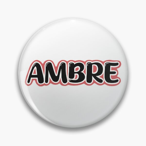 Item preview, Amber, name, pink background designed and sold by CreatiSabi.