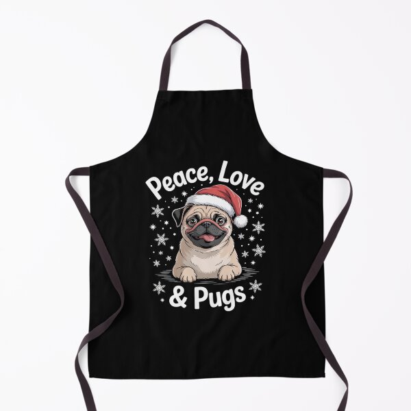 Item preview, Christmas Santa Pugmas Peace Love Pug Lovers  designed and sold by Belkisallen.