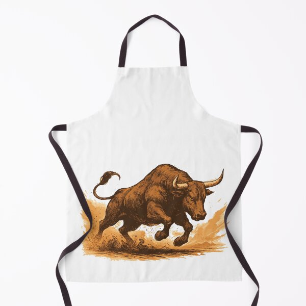 Item preview, Rodeo Bull Charging Western Desert Art designed and sold by DaEeX.