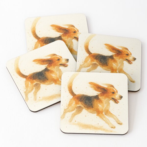 Item preview, Beagle Watercolour Style Zoomies designed and sold by BadaBingBear.