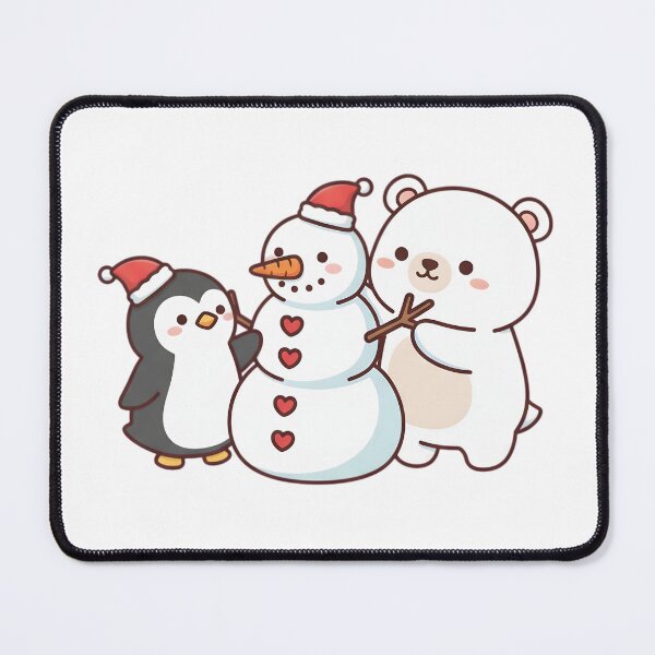 Item preview, Penguin and a Polar Bear Building a Snowman designed and sold by Delamoon.