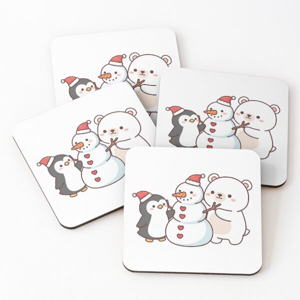 Item preview, Penguin and a Polar Bear Building a Snowman designed and sold by Delamoon.