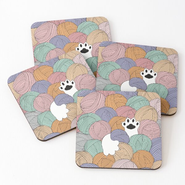 Item preview, kitty buried in a bundle of wool  designed and sold by Dalbongju.